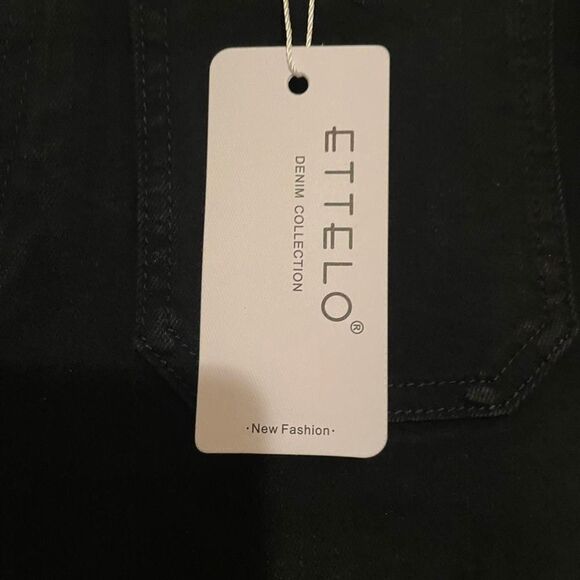 Ettelo Black high-waisted straight-leg trousers - Picture 4 of 8